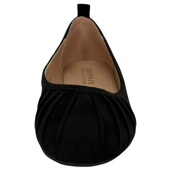 Journee Collection Tannya Black Microsuede Womens Flats Size 8.5M - Picture 6 of 10